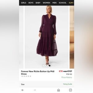 Forever New Rickie Button Up Midi Dress Size US-4